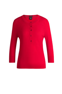Pull Fiblure en laine - Bright Red