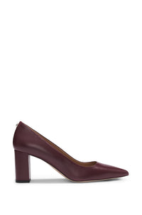 Janet leather court shoes - Dark Red