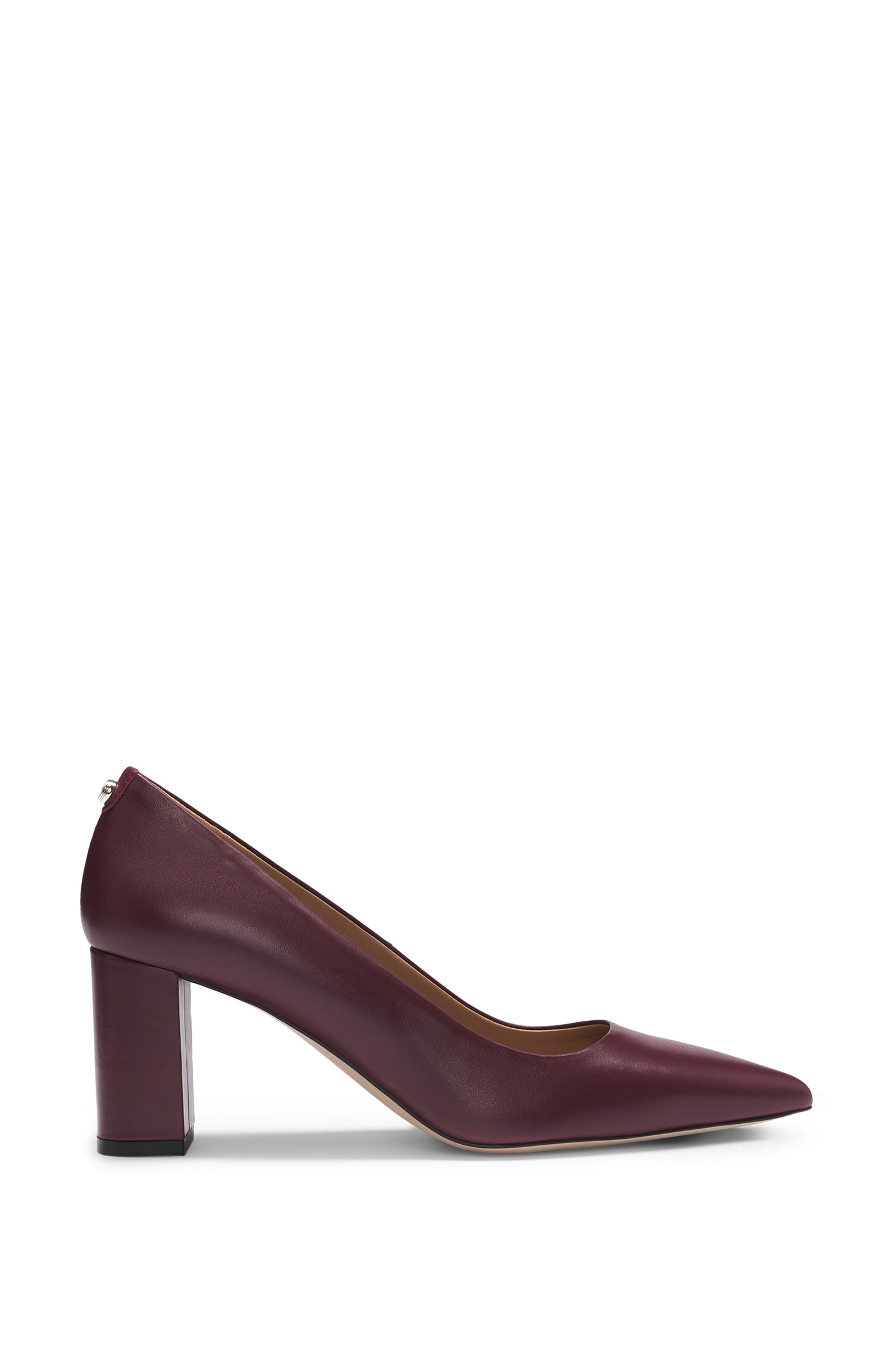 Janet leather court shoes - Dark Red
