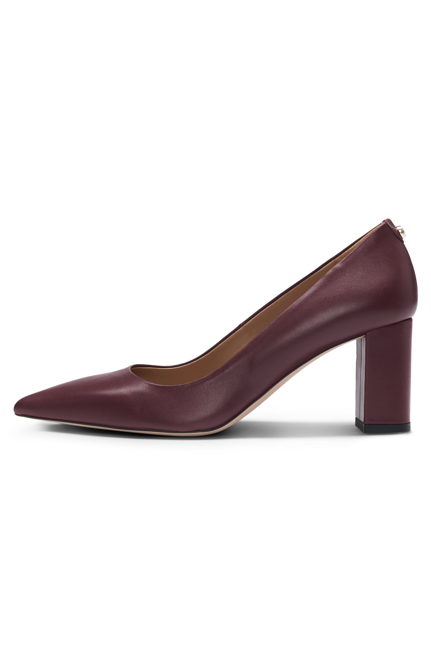 Janet leather court shoes - Dark Red