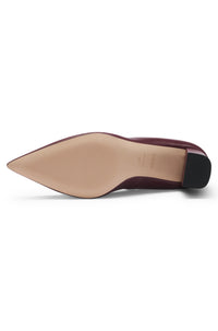 Janet leather court shoes - Dark Red