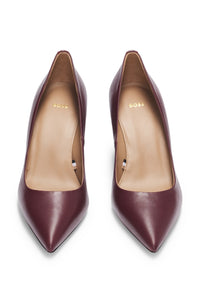 Janet leather court shoes - Dark Red