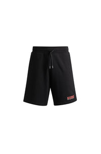Diqo shorts with an elasticated waistband - Black