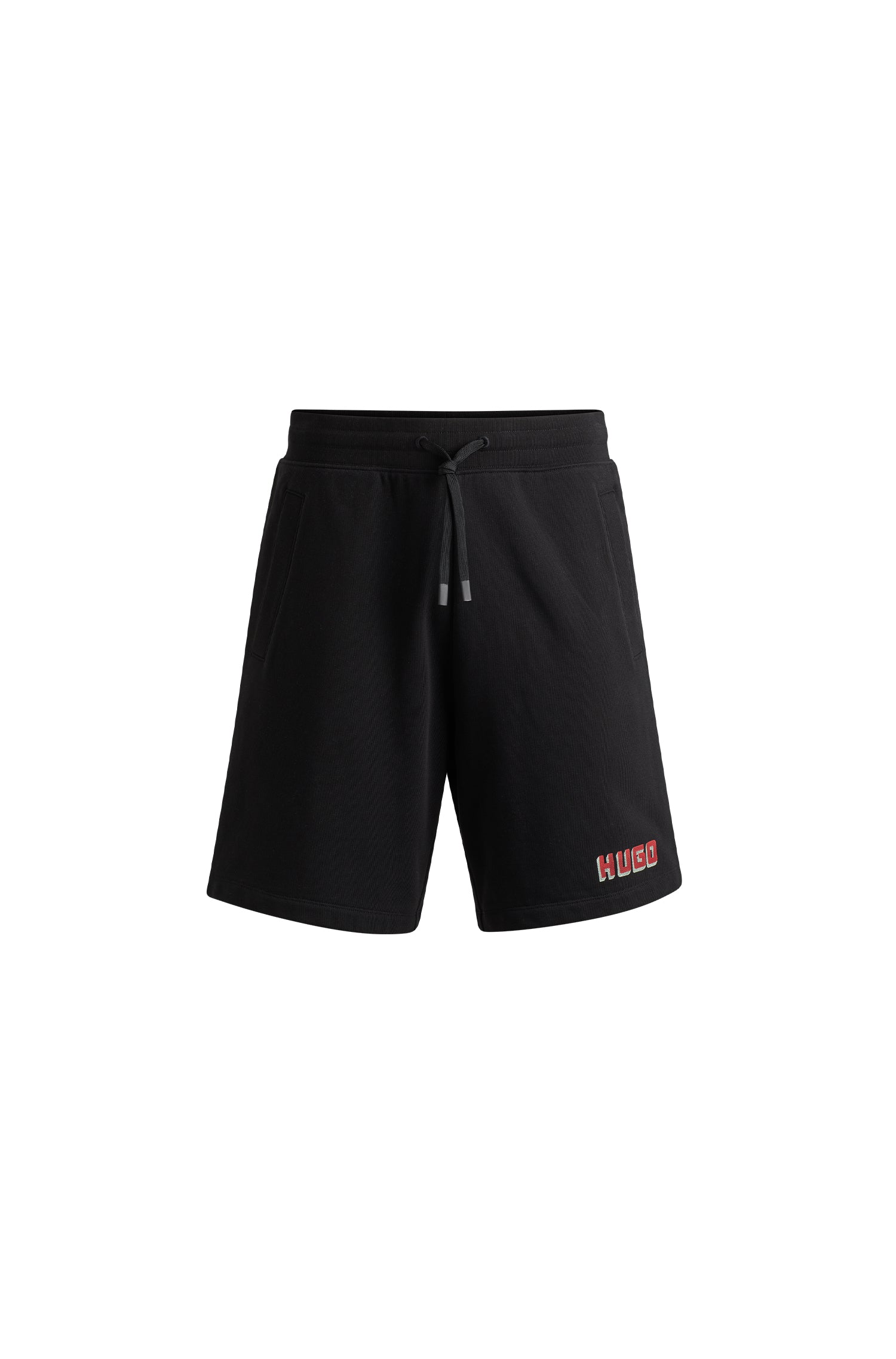 Diqo shorts with an elasticated waistband - Black
