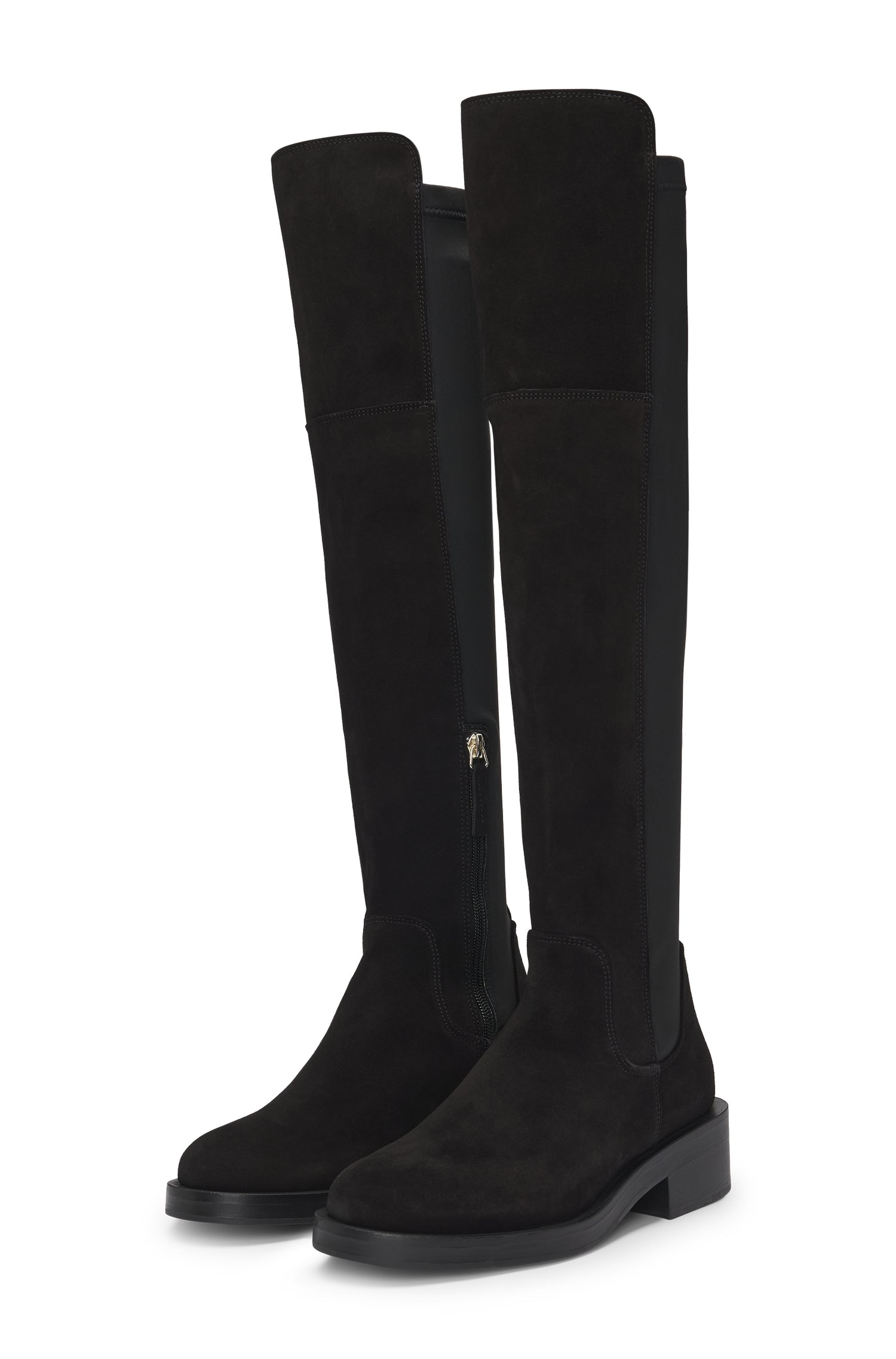 Iryna leather thigh-high boots - Black