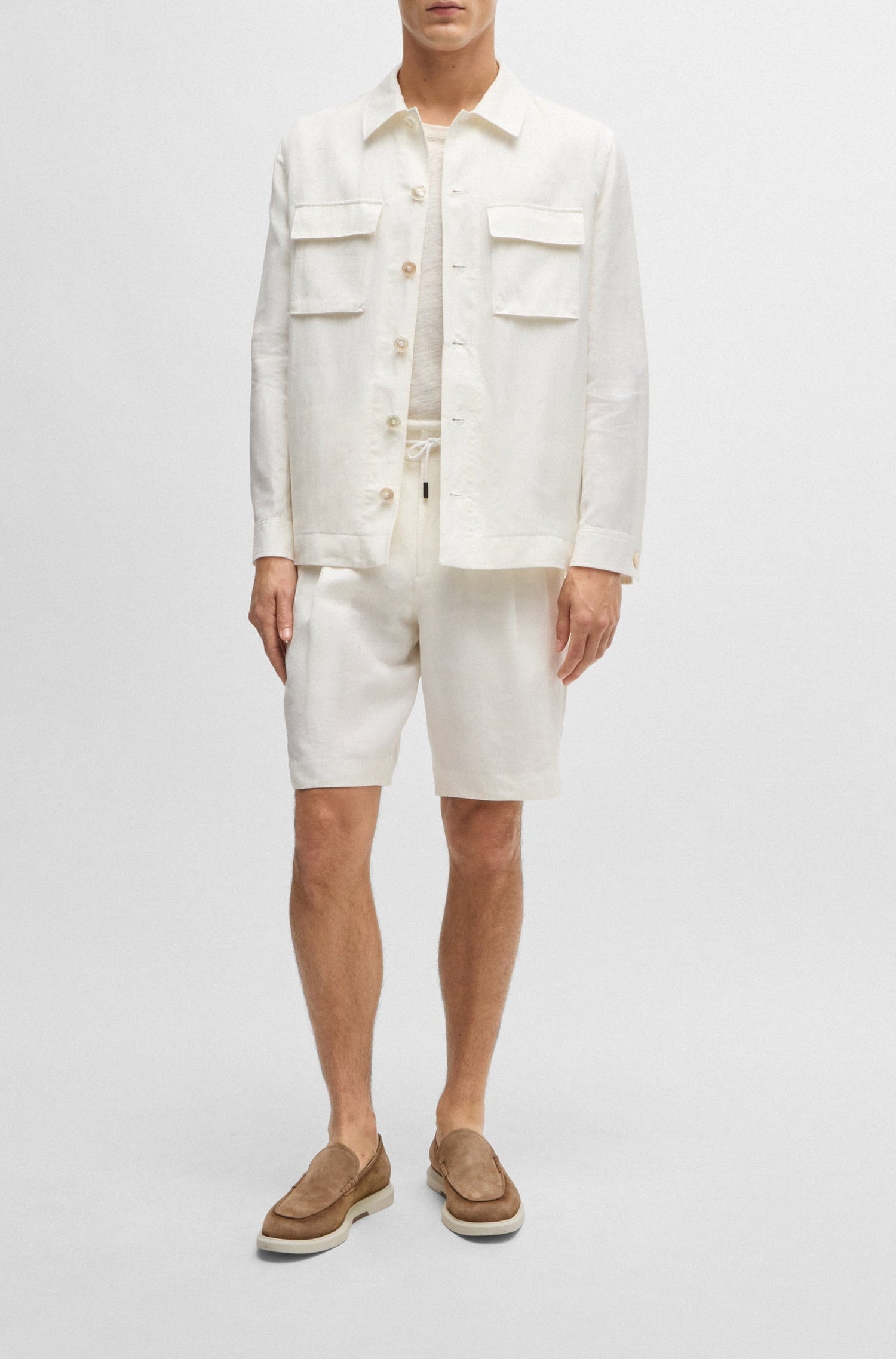 Blazer Corvin en lin - White