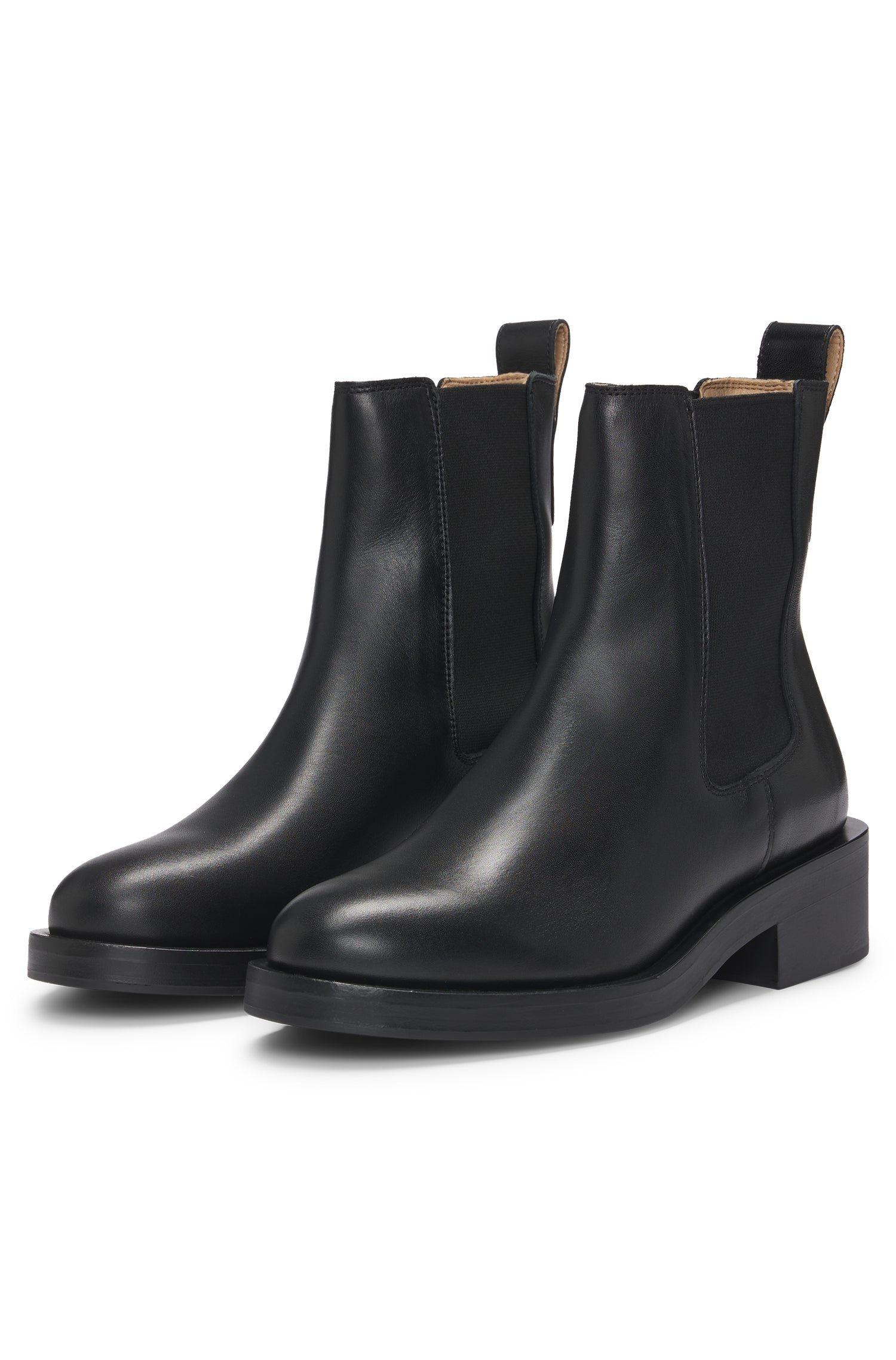 Iryna leather ankle boots - Black