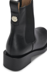 Iryna leather ankle boots - Black