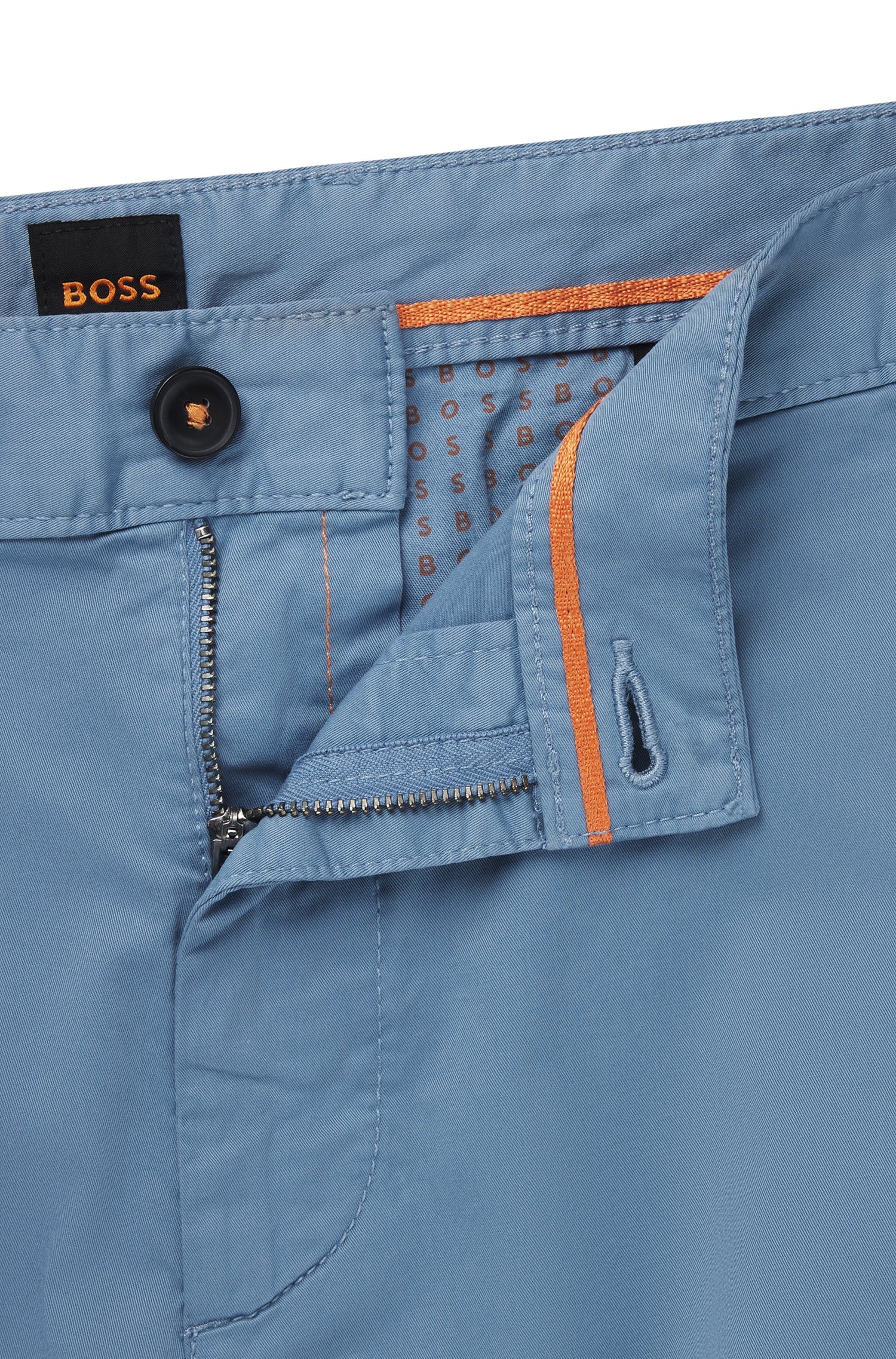 Slim-fit chino shorts - Open Blue