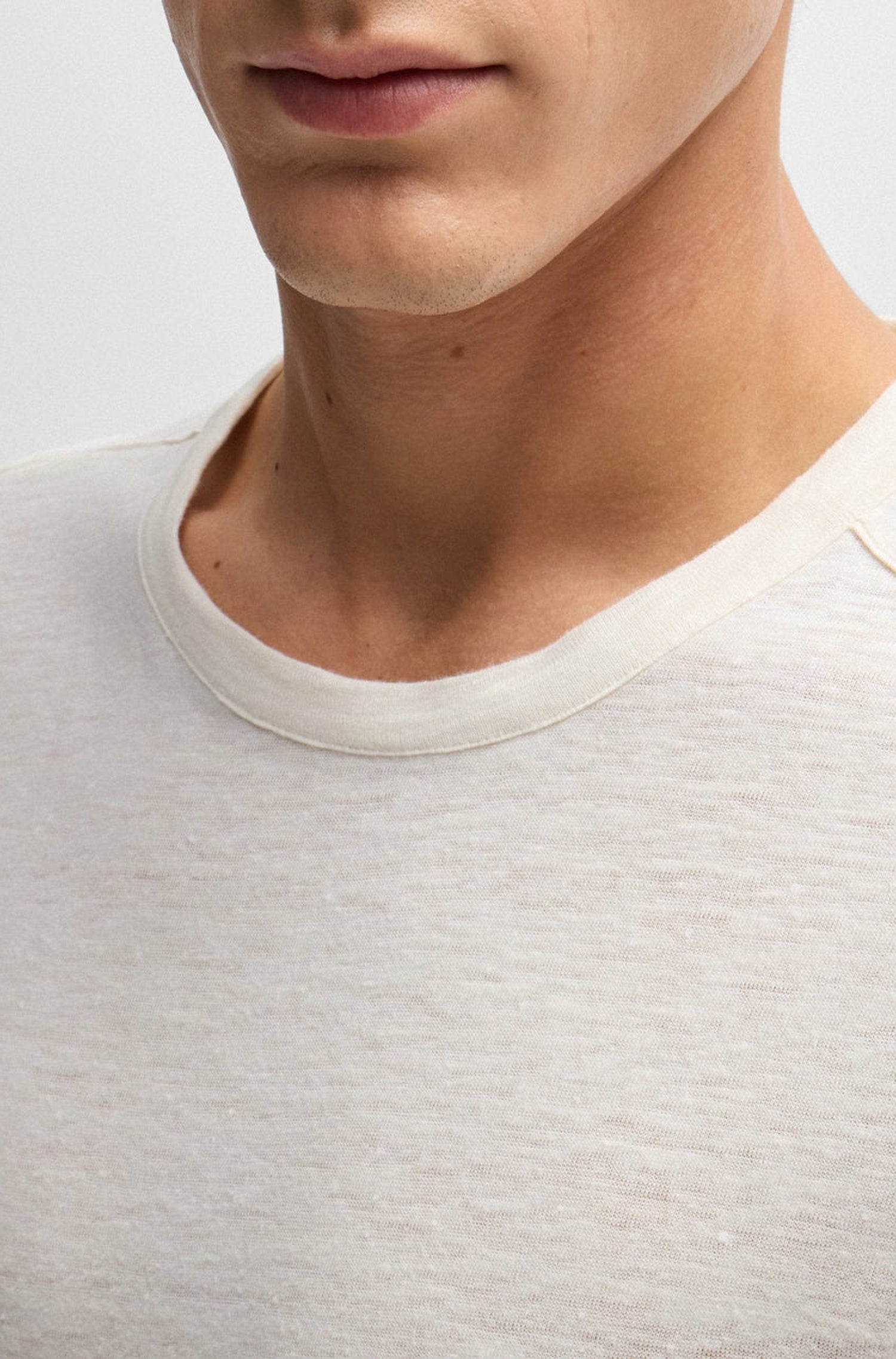 Tesar linen & silk T-shirt - Natural