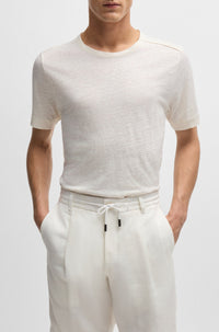 Tesar linen & silk T-shirt - Natural
