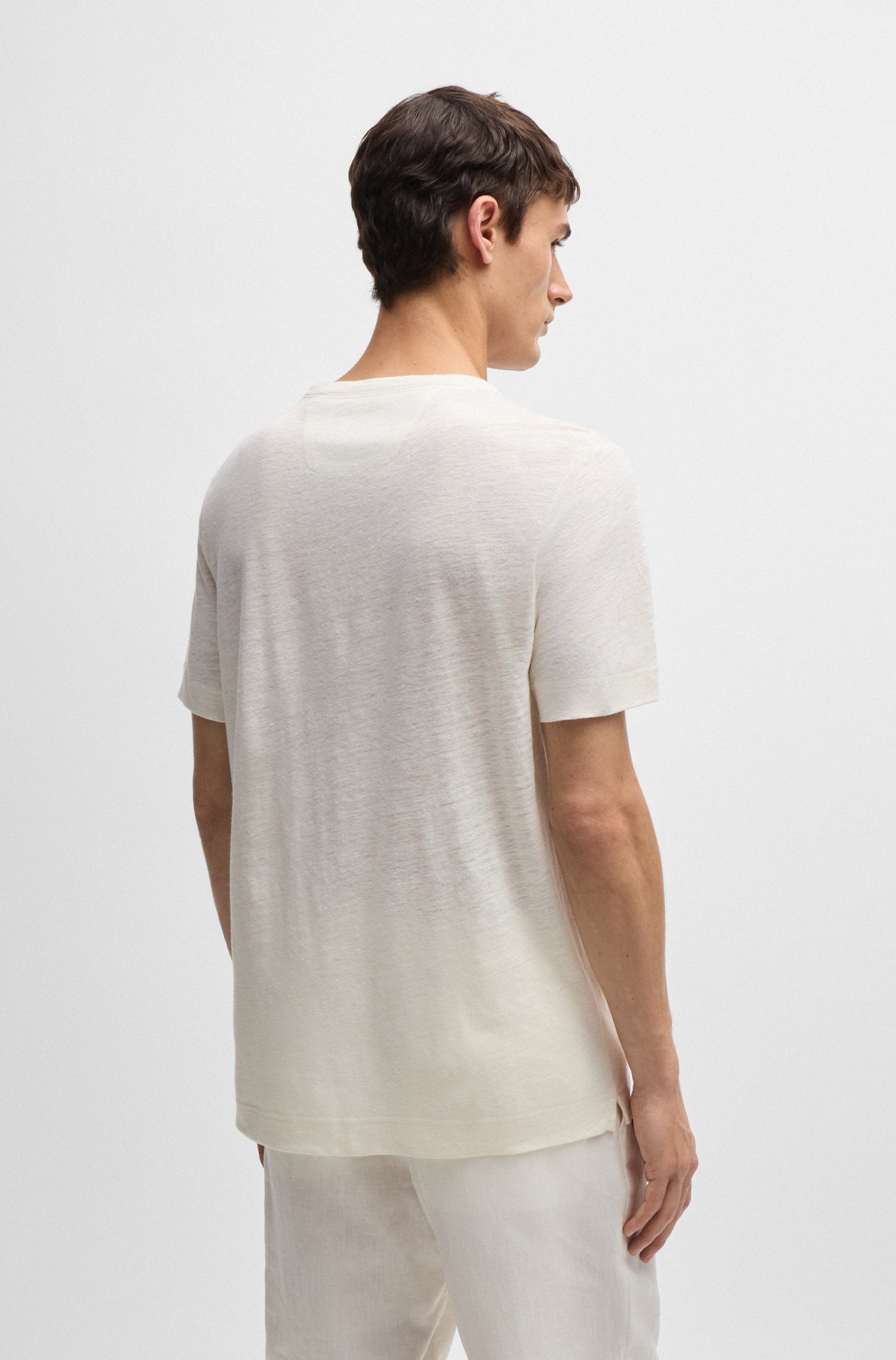 Tesar linen & silk T-shirt - Natural