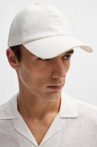 WHITE // WOVEN CAP ZED_SL