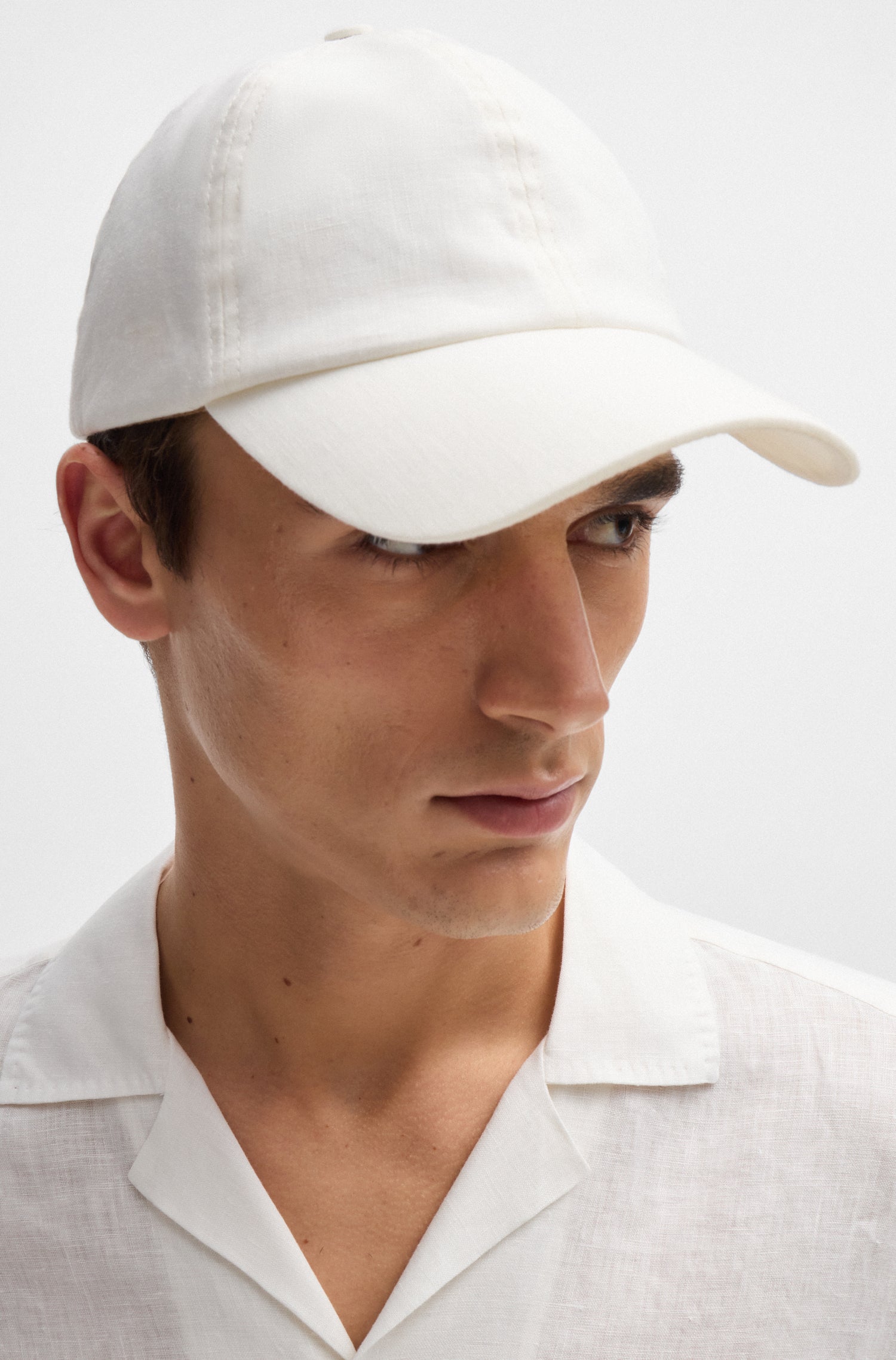 WHITE // WOVEN CAP ZED_SL