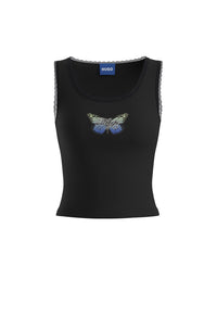 BLACK // CASUAL TOPS DELARINA_B