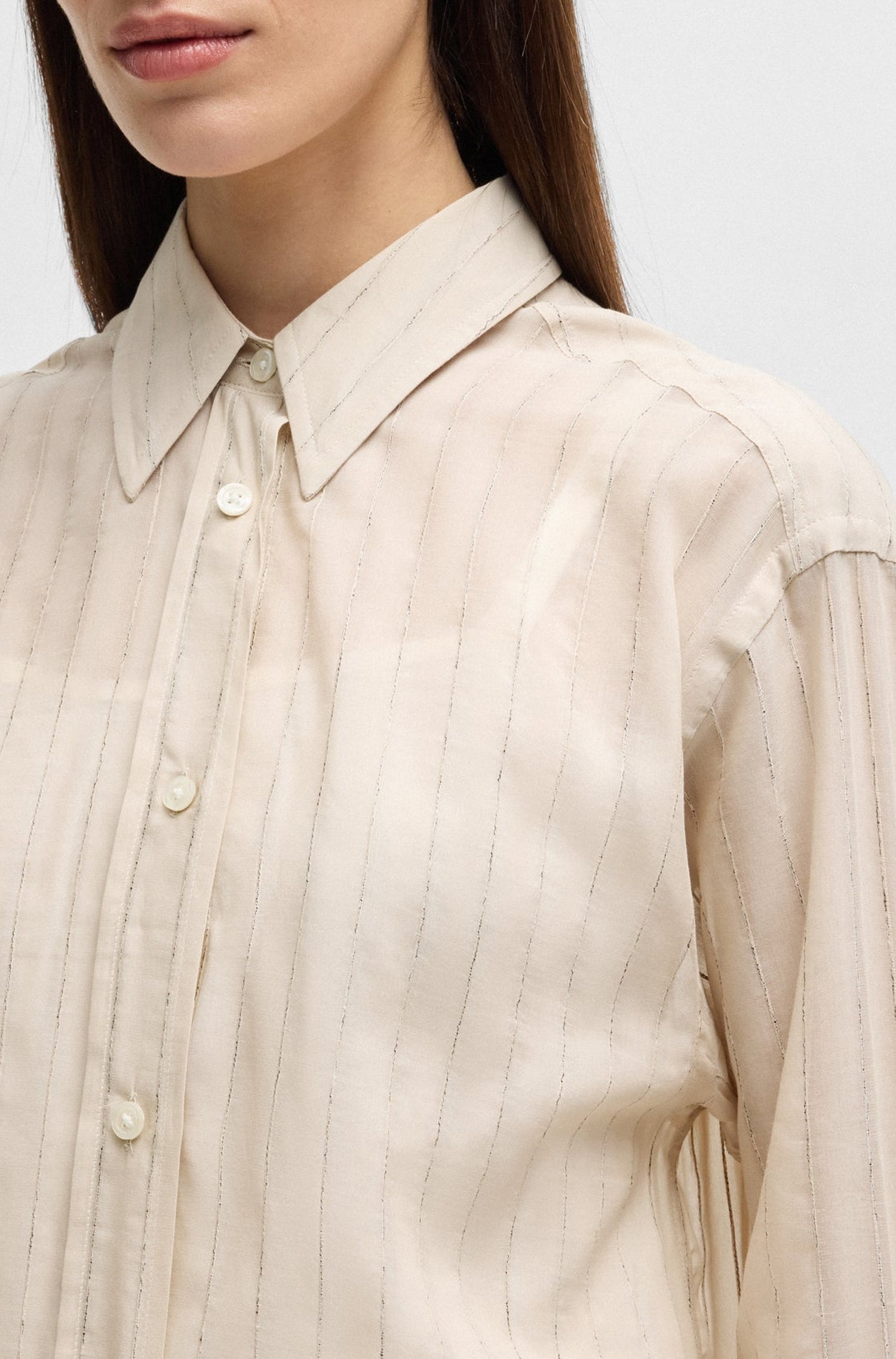 OPEN WHITE // TAILORED BLOUSES BAREDANA