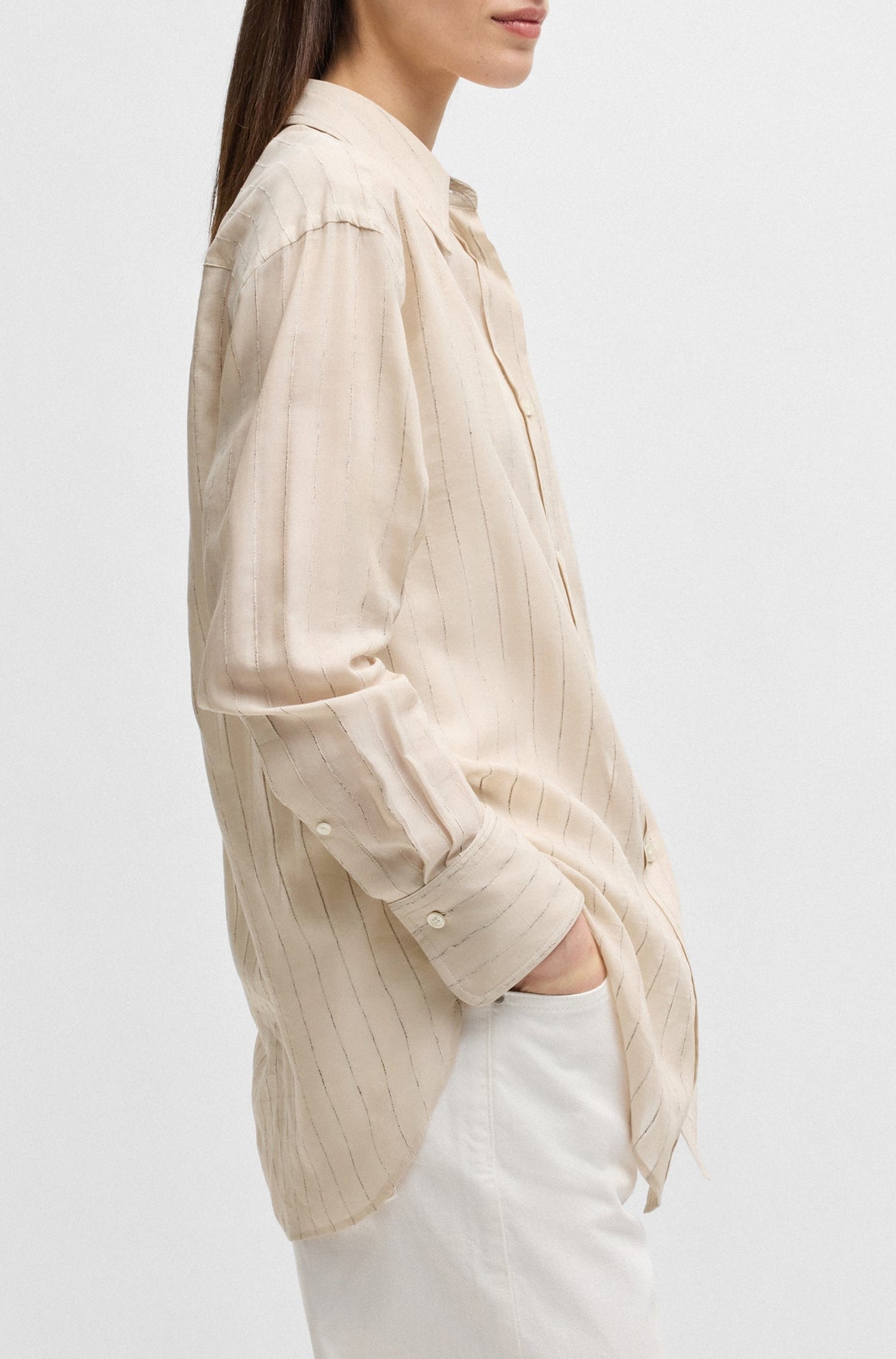 OPEN WHITE // TAILORED BLOUSES BAREDANA