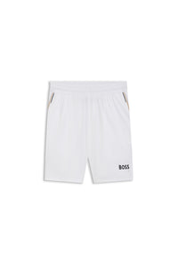 Short court à taille élastique - White