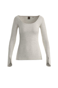 Edeline long-sleeved T-shirt - Open White