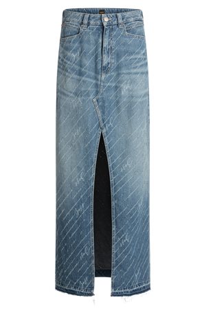 MEDIUM BLUE // CASUAL SKIRTS C_ DNM LONG SKIRT