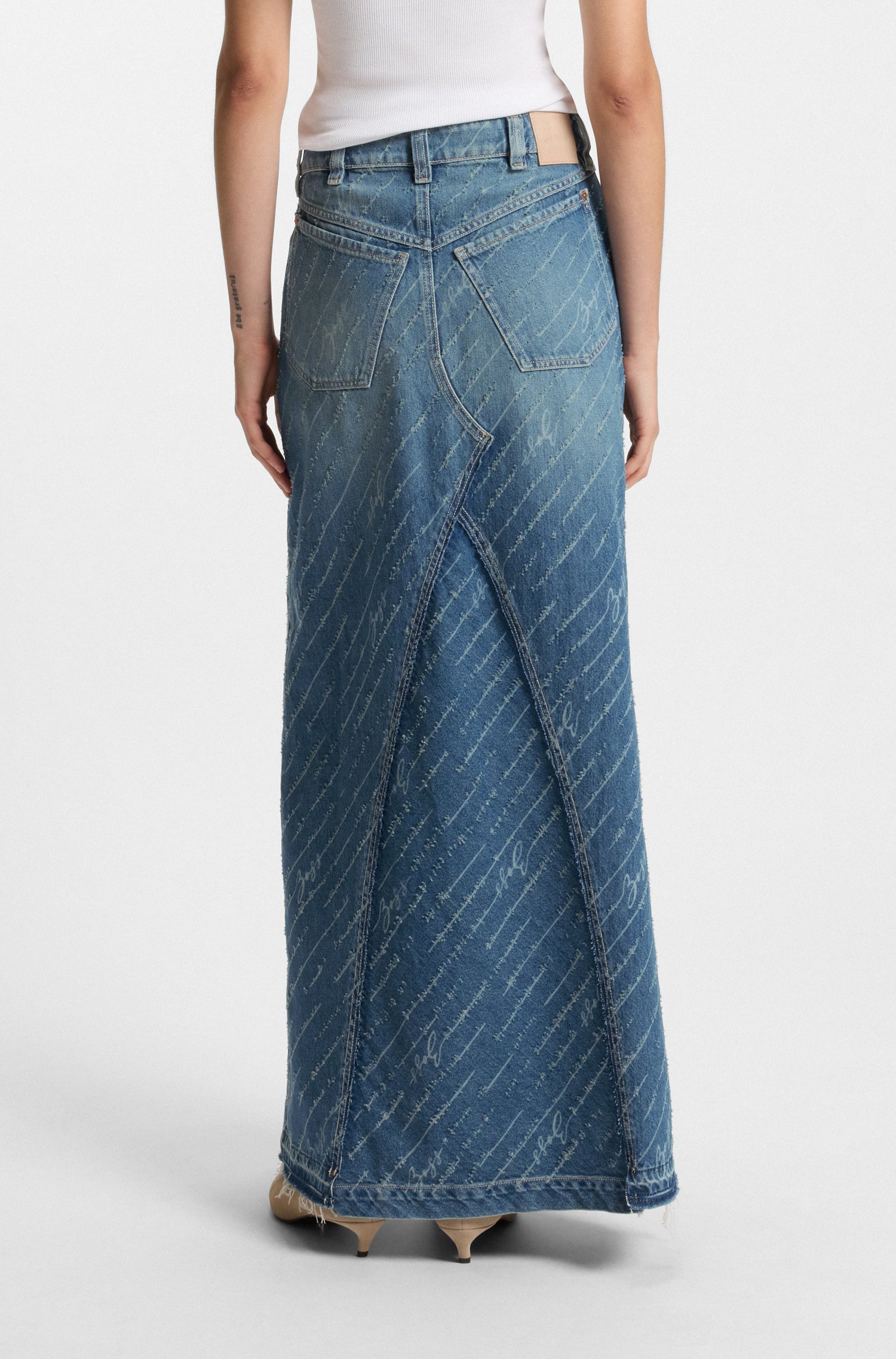MEDIUM BLUE // CASUAL SKIRTS C_ DNM LONG SKIRT