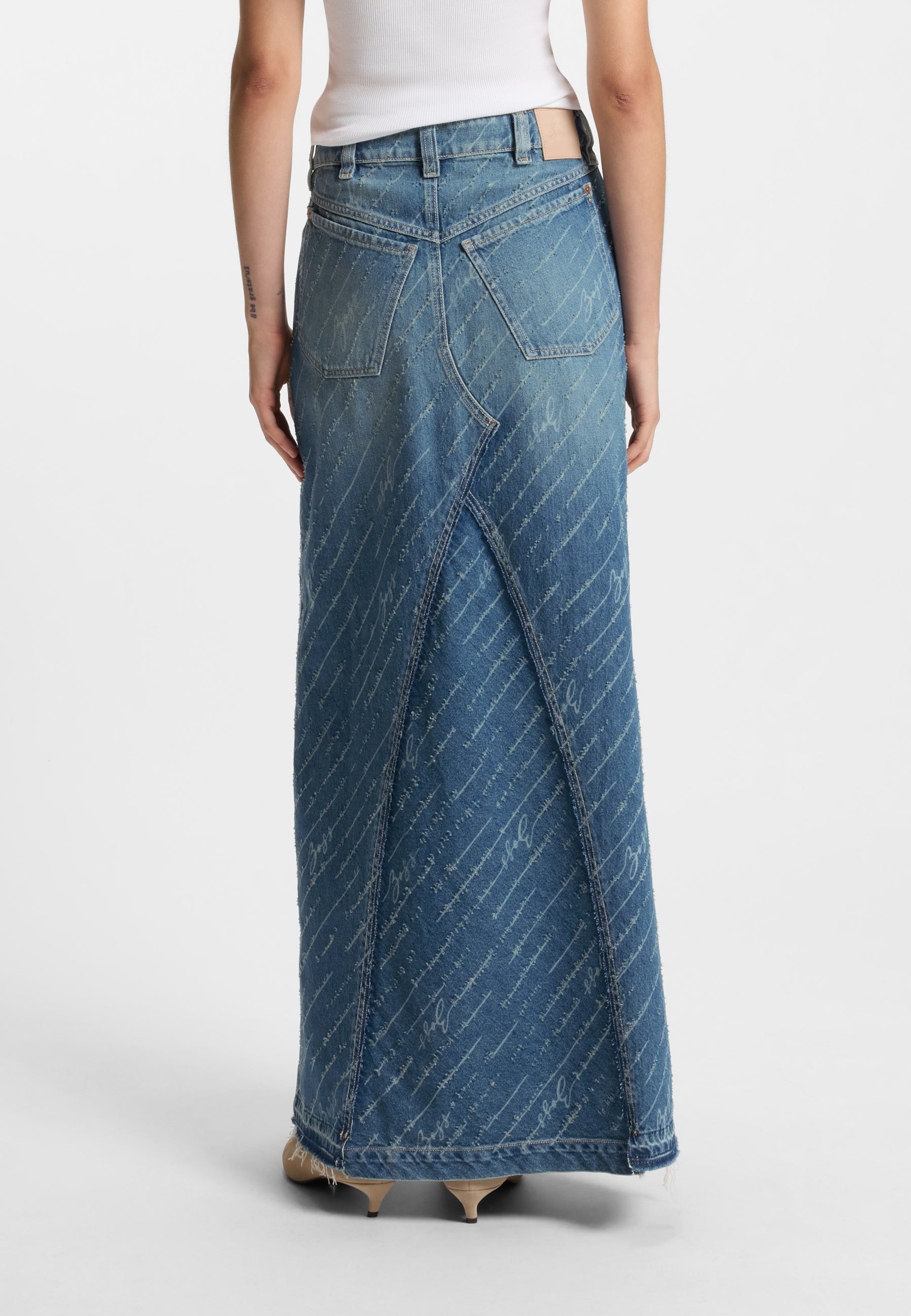 MEDIUM BLUE // CASUAL SKIRTS C_ DNM LONG SKIRT