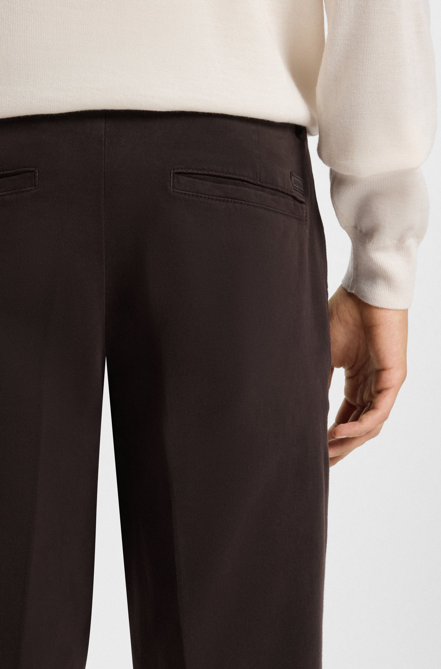 DARK BROWN // CASUAL TROUSERS H-KANE1