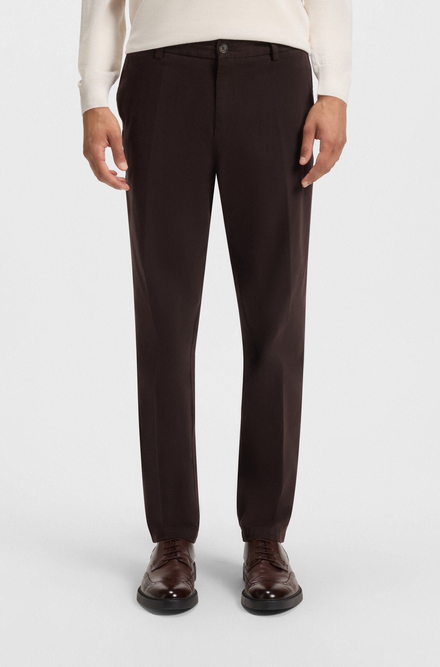 DARK BROWN // CASUAL TROUSERS H-KANE1