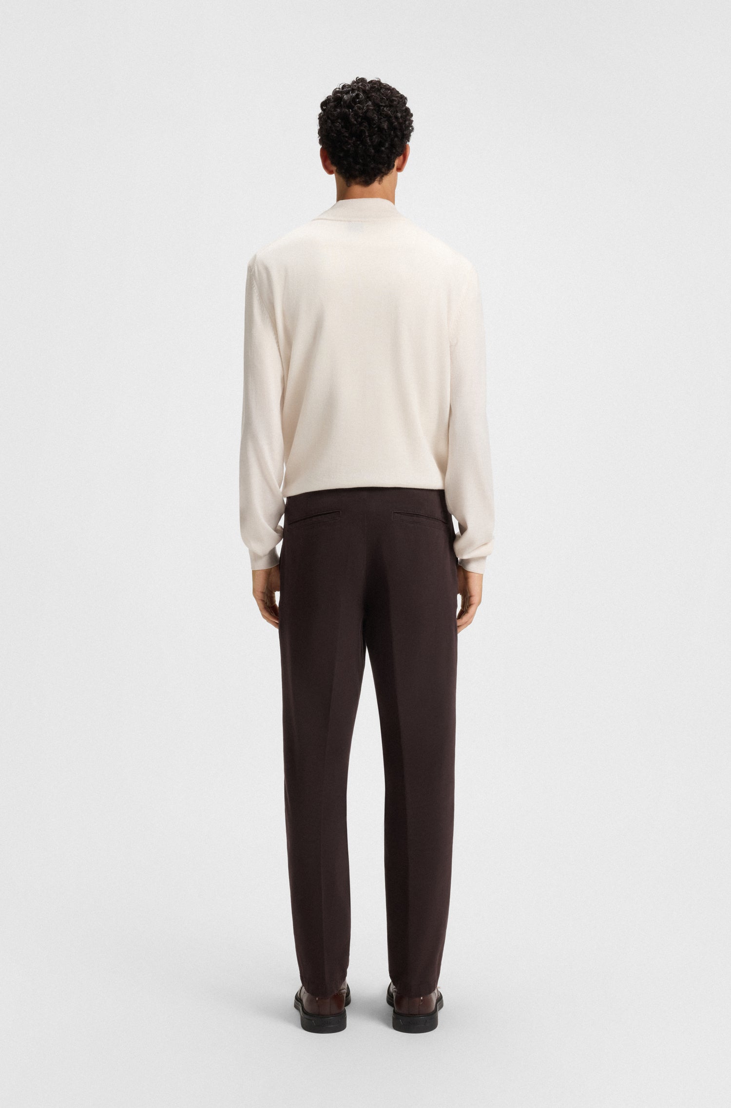 DARK BROWN // CASUAL TROUSERS H-KANE1