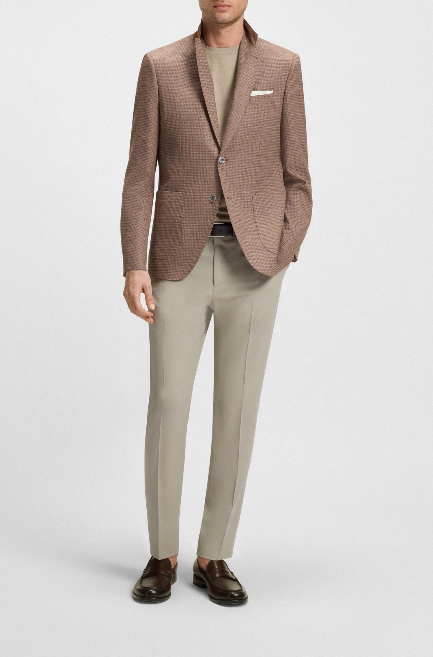 DARK BEIGE // FORMAL TROUSERS H-PERIN-WG-253