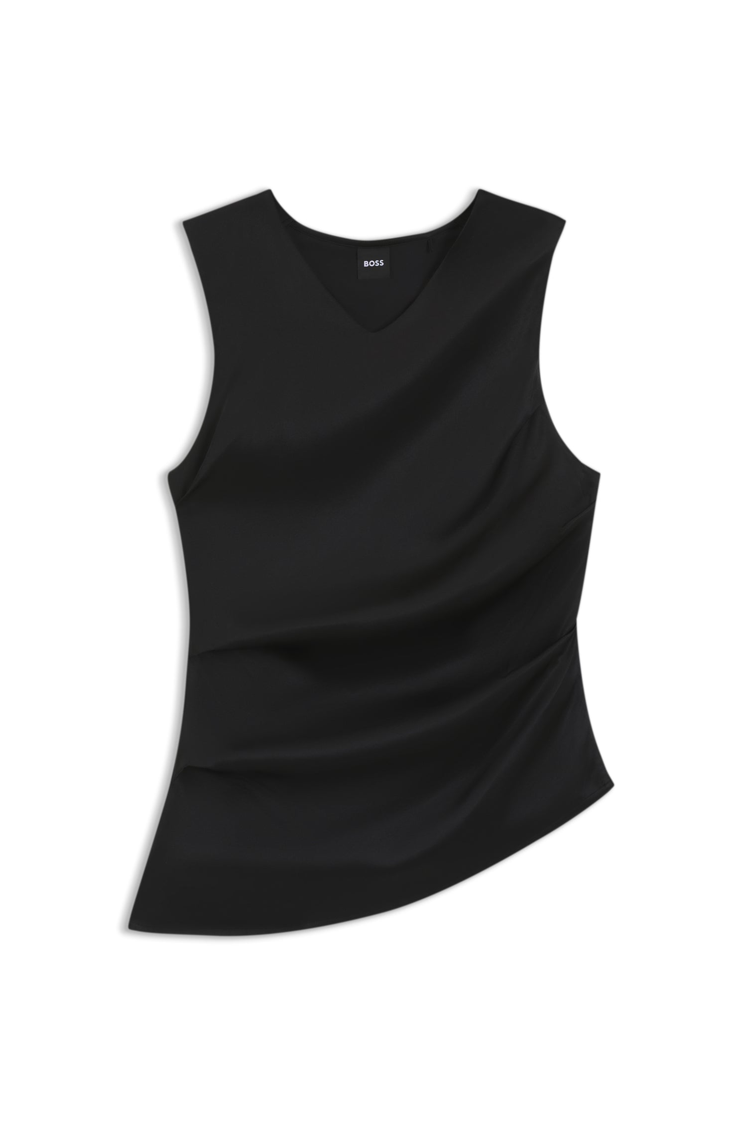 Sleeveless V-neck top - Black