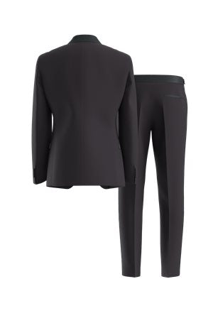 DARK BROWN // SUITS H-HUGE-2PCS-TUXS-254