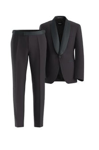 DARK BROWN // SUITS H-HUGE-2PCS-TUXS-254