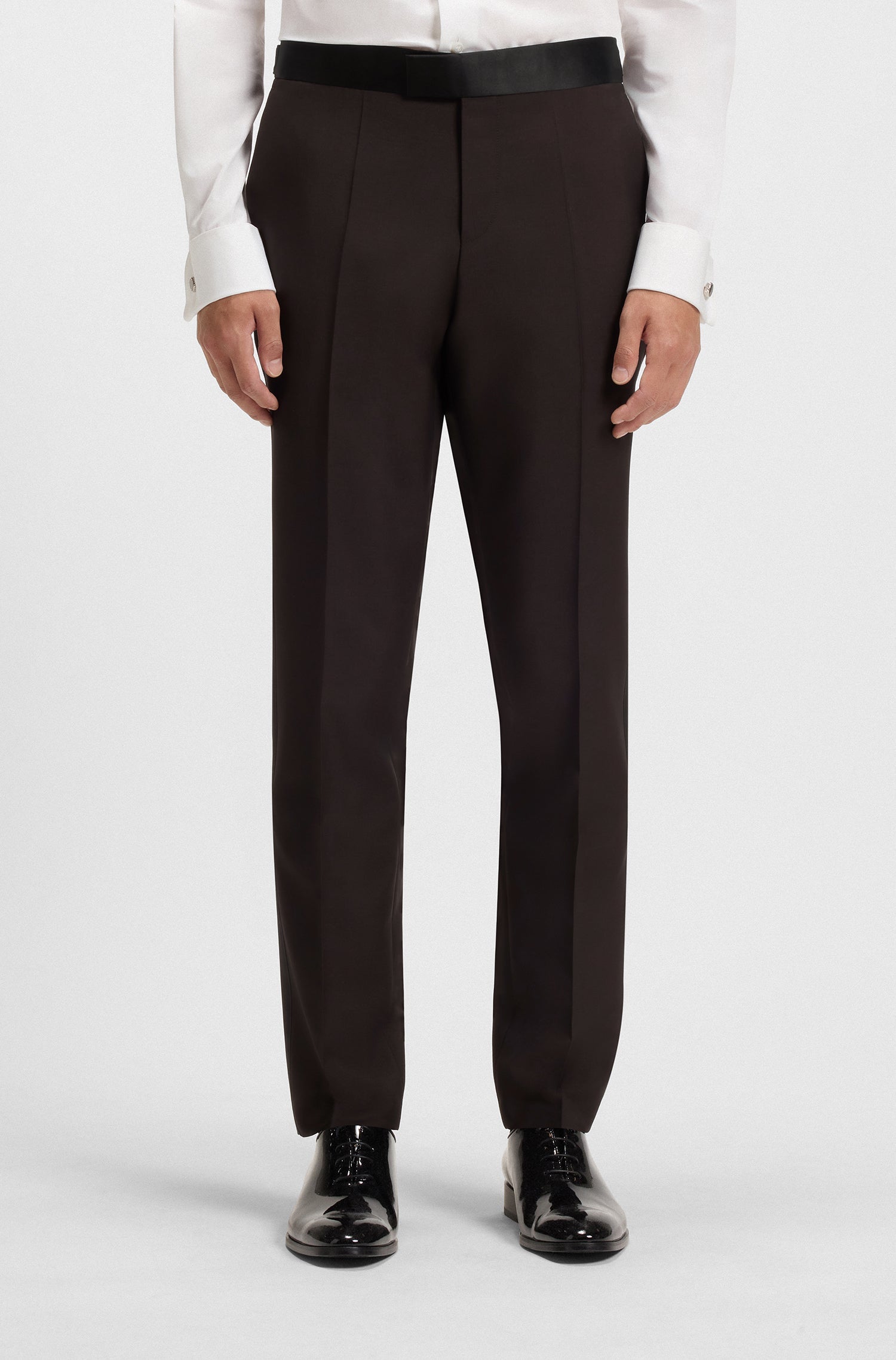 DARK BROWN // SUITS H-HUGE-2PCS-TUXS-254
