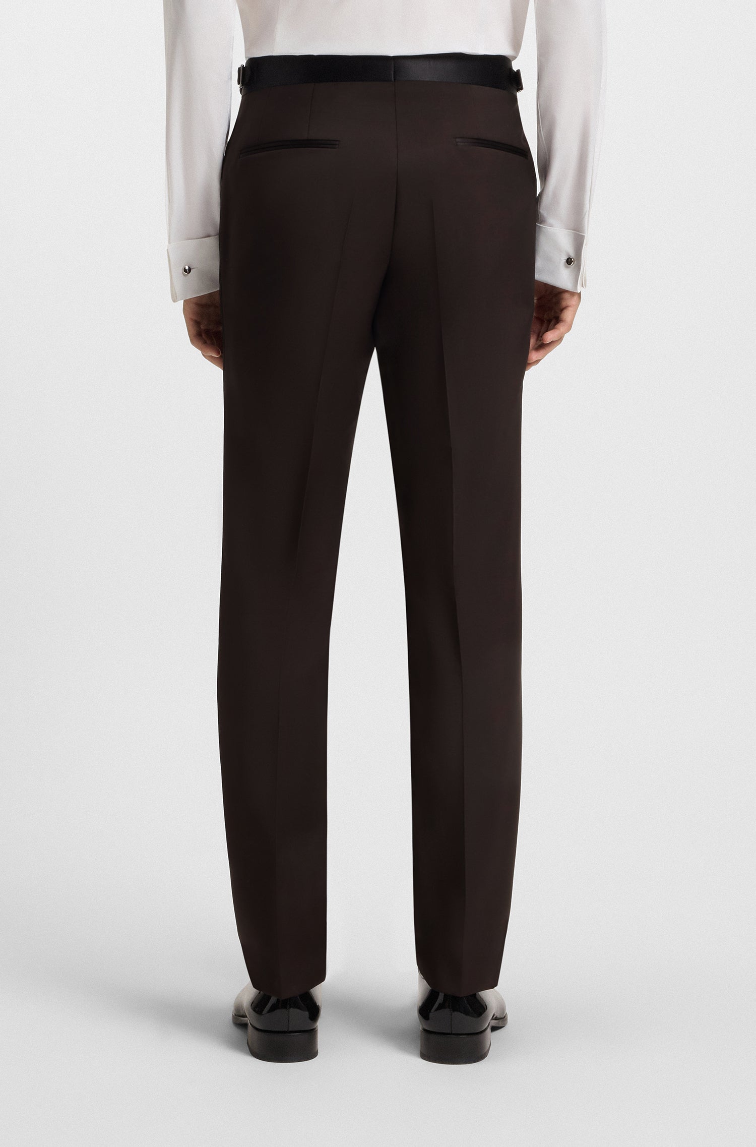 DARK BROWN // SUITS H-HUGE-2PCS-TUXS-254
