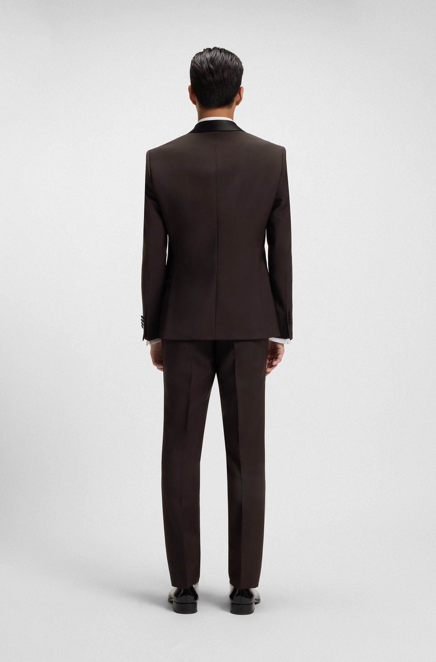 DARK BROWN // SUITS H-HUGE-2PCS-TUXS-254