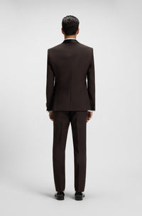 DARK BROWN // SUITS H-HUGE-2PCS-TUXS-254