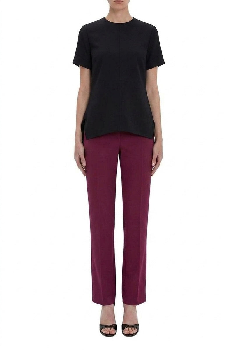 V Front Cropped Trouser - Rasperry Jam