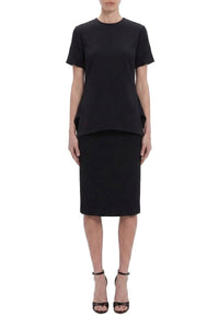 Short Sleeve Lightweight Stretch Top - Black