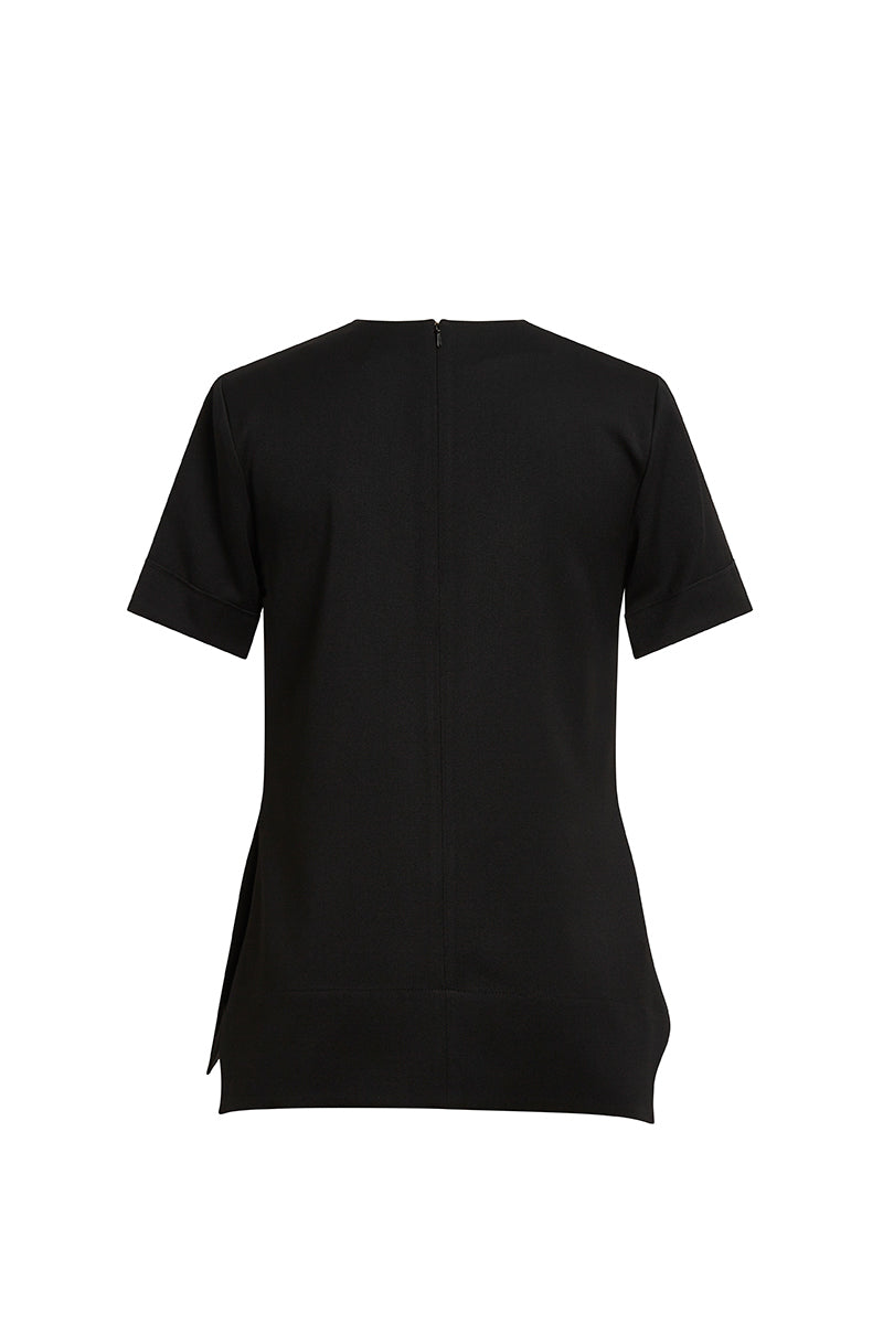 Short Sleeve Lightweight Stretch Top - Black