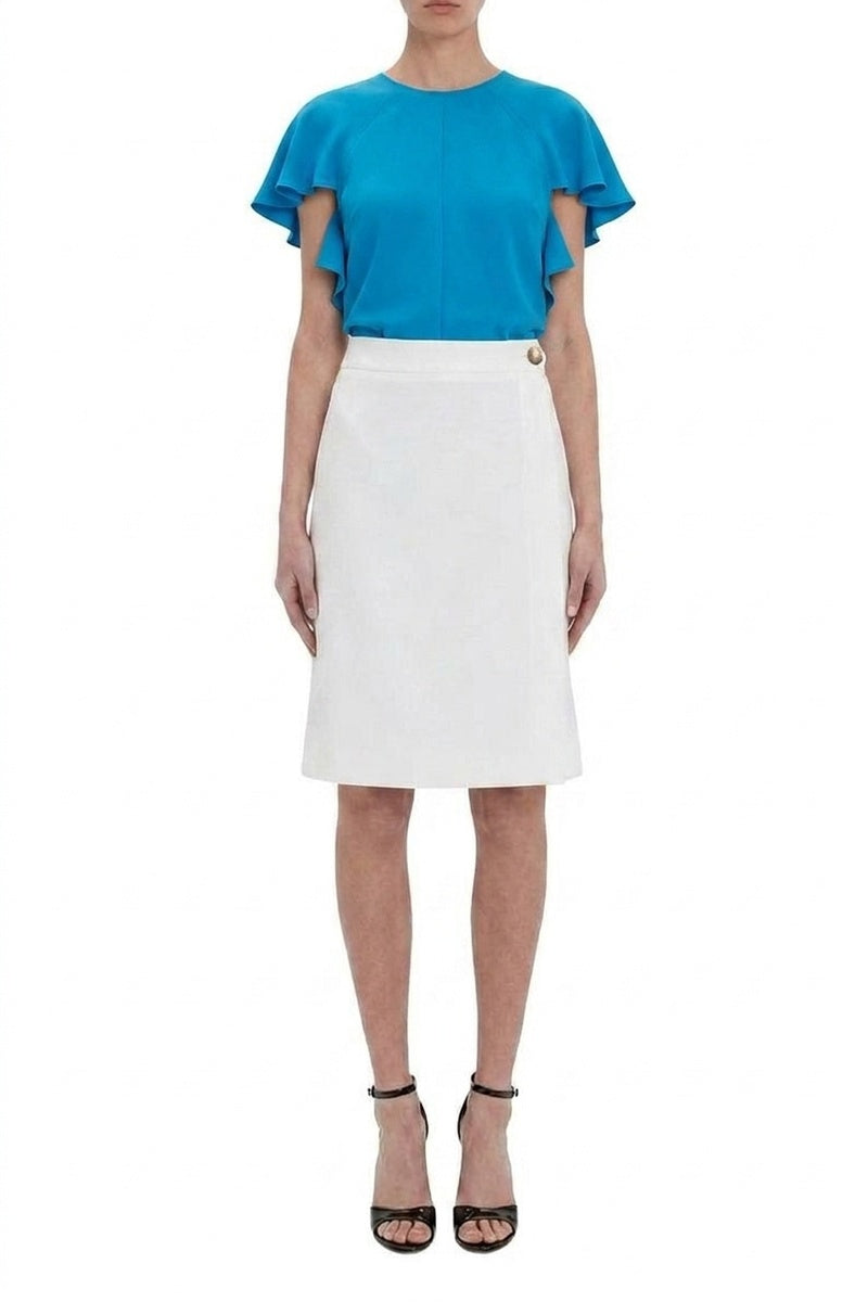 Drape Detail Cocktail Top - Primary Blue