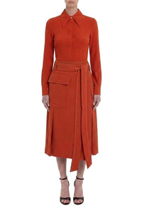 Fitted Blouse - Brick