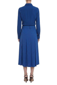 Trench Skirt - Cobalt