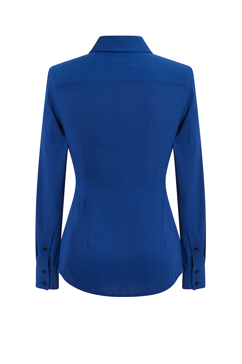 Fitted Blouse - Cobalt