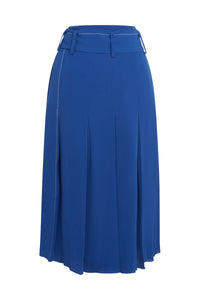 Trench Skirt - Cobalt