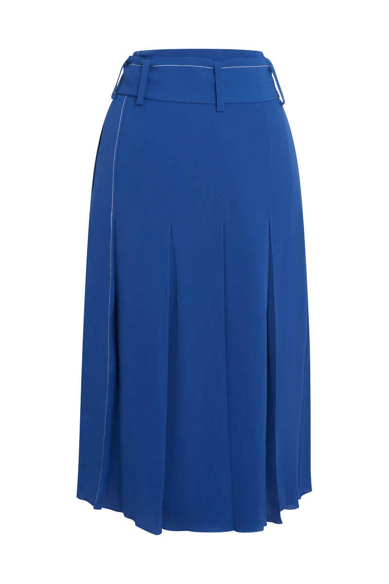 Trench Skirt - Cobalt