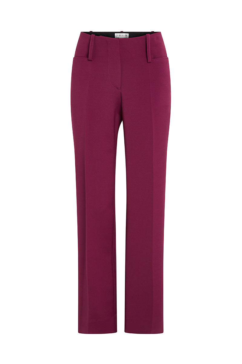 V Front Cropped Trouser - Rasperry Jam