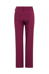 V Front Cropped Trouser - Rasperry Jam