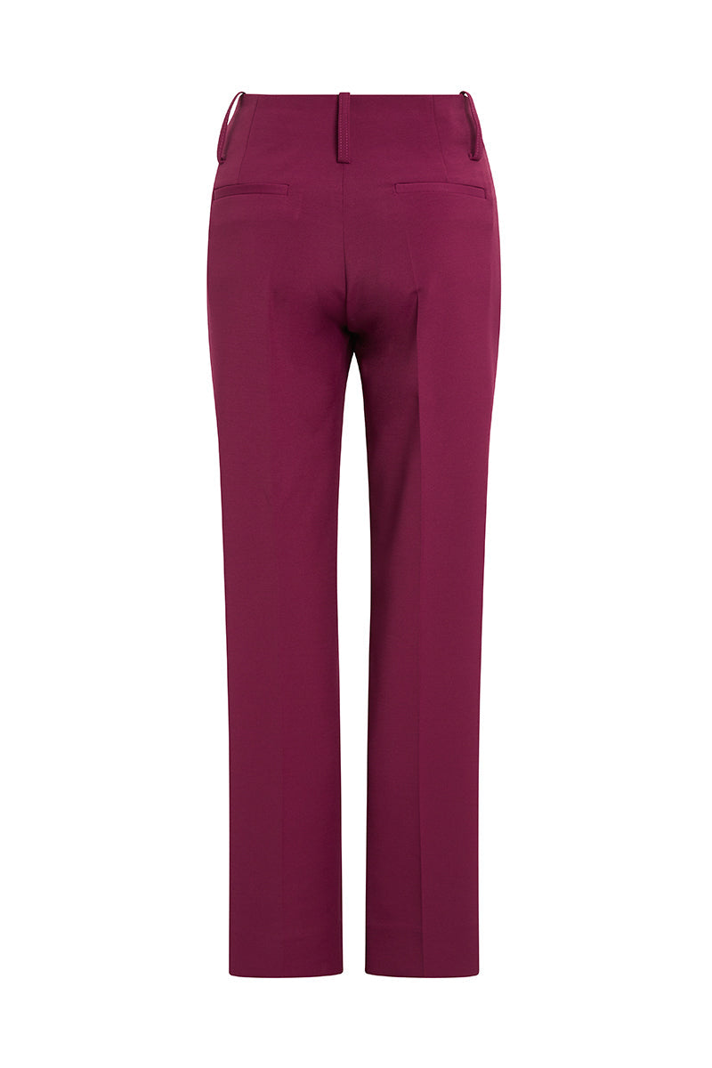 V Front Cropped Trouser - Rasperry Jam