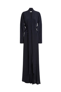 Tie Detail Gown - Navy